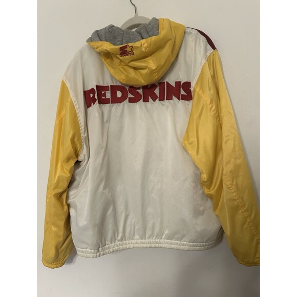 Rare Vtg Starter Washington Redskins Reversable Hooded Zip Jacket mens Large - Picture 7 of 16